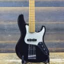 1999 Fender American Deluxe Jazz Bass 4-String Black Electric Bass w/Case #DN9181159