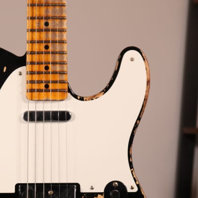 Fender Custom Shop Double Esquire 1950 Super Heavy Relic - Maple Fingerboard, Black image 5