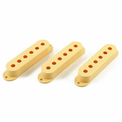 Single Coil Pickup Cover style Stratocaster 52mm Set of 3 Cream