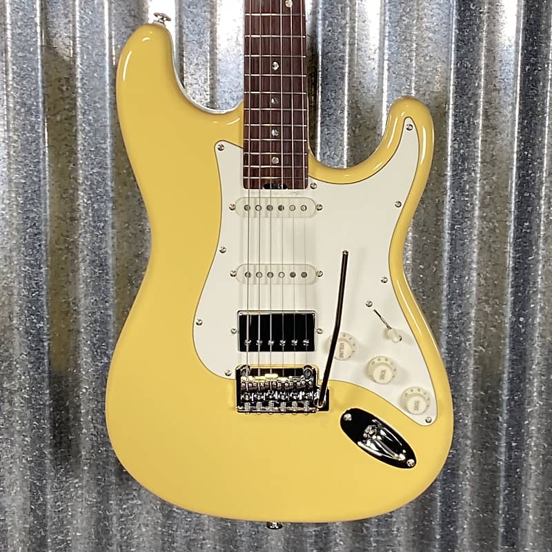 Musi Capricorn Classic HSS Stratocaster Yellow Guitar #0116 Used image 1