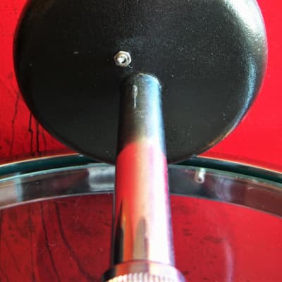 Vintage 1960's Shure 737A crystal microphone Satin Chrome w period Atlas DS-7 desk stand image 13