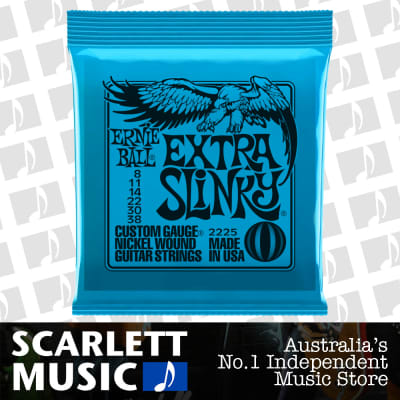 Ernie Ball Extra Slinky Nickel Wound Electric Guitar String, 8-38 Gauge image 1