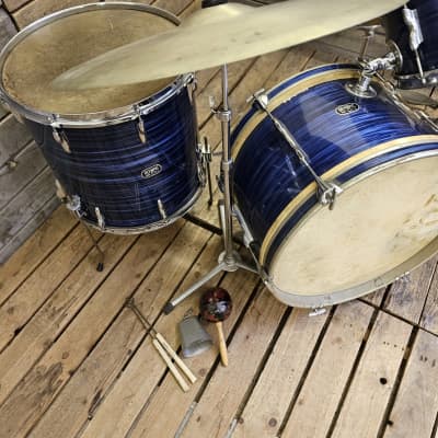Drum Kit Premier Olympic Vintage Blue Silk Complete USED! RK70P270523 image 6