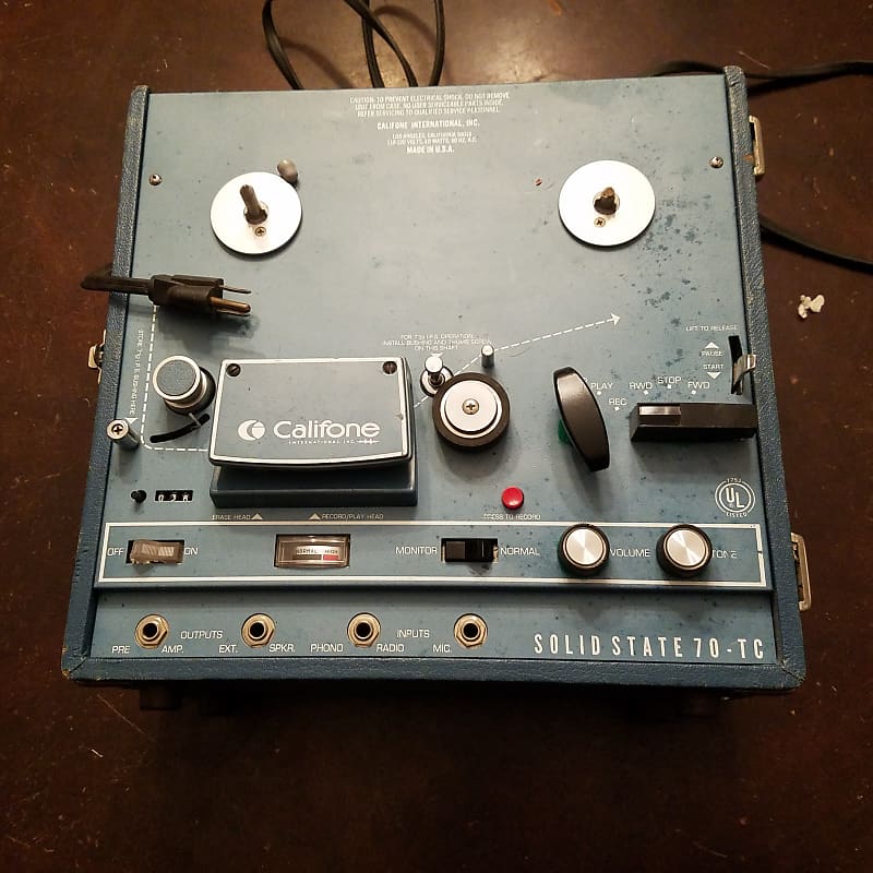 Califone 70-TC Reel Tape Recorder R2R Solid State 1970 - Light Blue