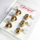 Sperzel 3X3 Trimlok 3-Per-Side Locking Tuners Tuning Pegs - GOLD w/PEARL BUTTONS