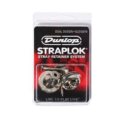 Dunlop SLS1031 StrapLok Strap Retainers, Nickel for sale