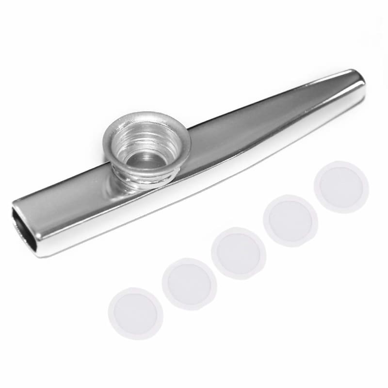 Naad Aluminum Kazoo with Diaphragm Membrane Mouth Flute Musical Instruments  (Silver) 2022 Silver