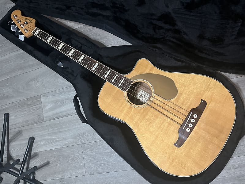 Fender Kingman Bass SCE Acoustic-Electric Bass Natural | Reverb