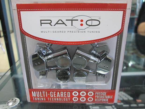Graph Tech PRN-2411-C0 Ratio-Tuned 2-Pin Contemporary Acoustic Guitar Tuning Machine Heads - 3x3 image 1