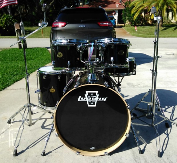Ludwig 100th Anniversary Edition Element Series, Piano Black 5pc Power Tom Shell Pack! $375.00 image 1