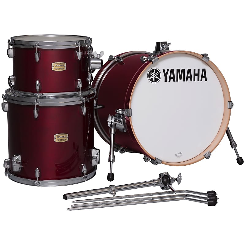 Yamaha Stage Custom 3-Piece Bop Drum Shell Kit, Cranberry Red image 1