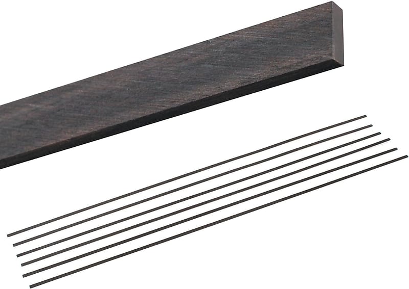 StewMac Natural Wood Guitar Bindings, Ebony 6 Pack Reverb