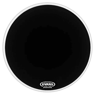 Evans BD22RB-NP EQ3 Resonant Black Bass Drum Head with No Port - 22"