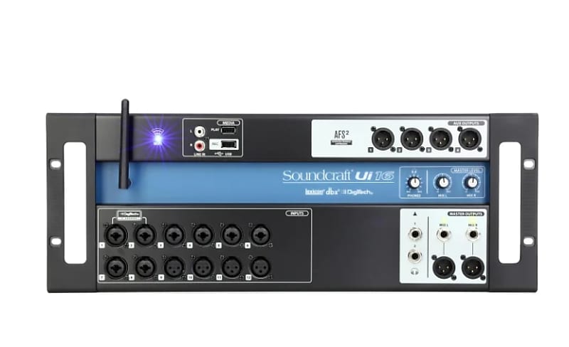 Soundcraft Ui-16 Rackmount 16-Channel Digital Mixer w/ WiFi Router