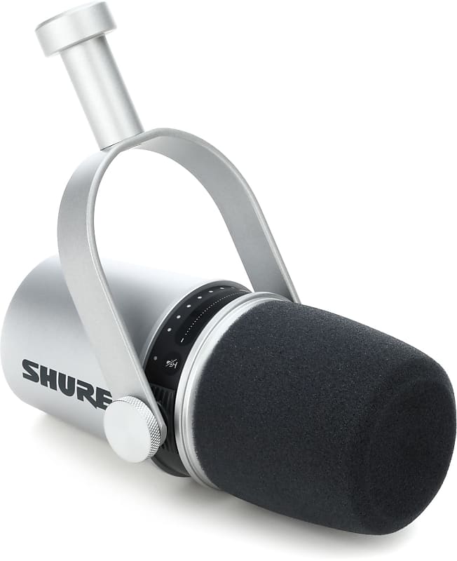 Shure MV7 USB Podcast Microphone - Silver image 1