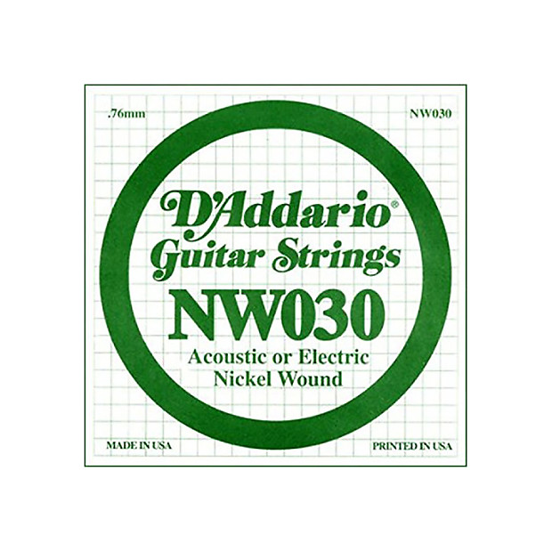 D'Addario NW030 Nickel Wound Electric Guitar Single String .030 image 1