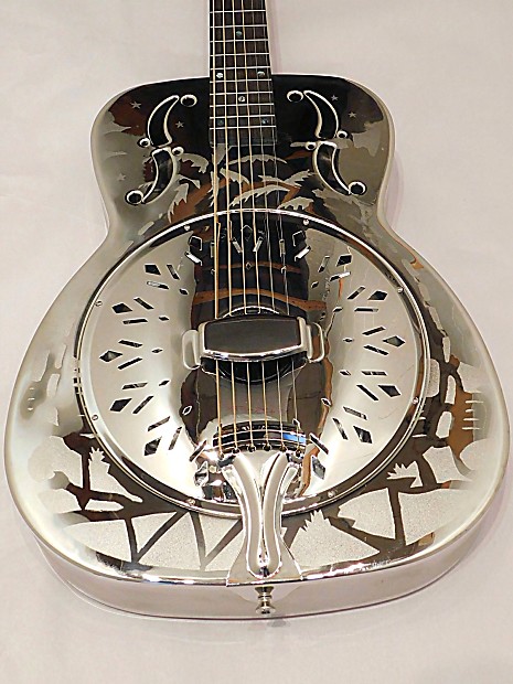 Recording King RM-998-R Metal Body Resonator, Style-0 Nickel