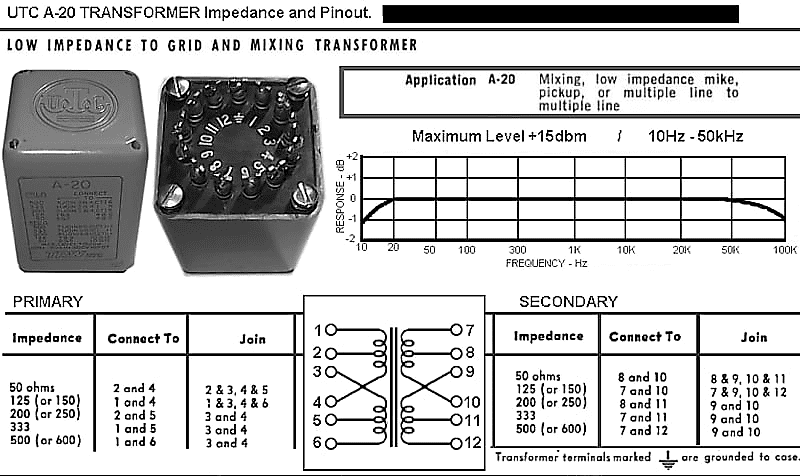 UTC A-20 NOS Matching Transformer 1950s