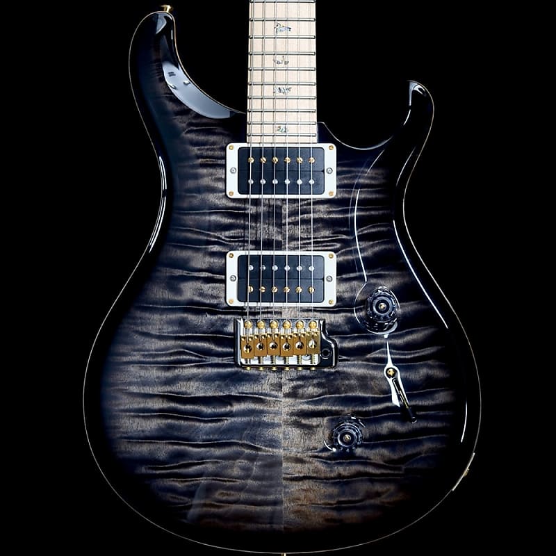 PRS Custom 24 Quilted Maple 10-Top In Charcoal Burst