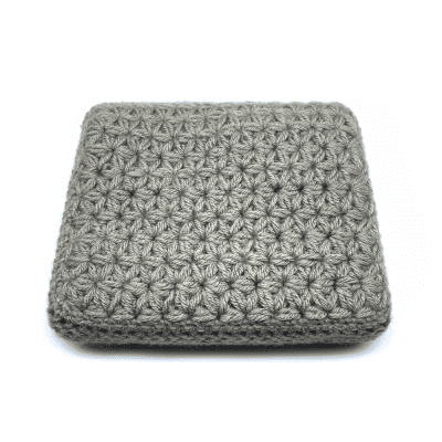 Jasmine stitch crochet dust cover for Elektron Digitakt and Digitone - Light Gray image 2