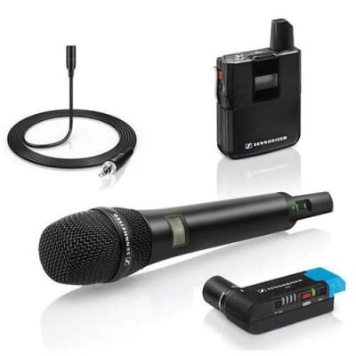 Sennheiser AVX Digital Wireless Microphone System - ME2 Lavalier and AVX42 Handheld Transmitter with MD42 Capsule Combo Set image 1