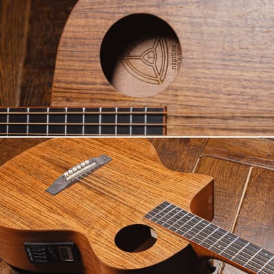 Lindo Left Handed Neptune SE V2 Electro Acoustic Guitar Mahogany and Walnut + Padded Gigbag image 7