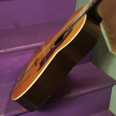 1970 Silvertone (Harmony) 1227 12-String Leadbelly-Style 000-Size Guitar (VIDEO! Fresh Work, Ready) image 15