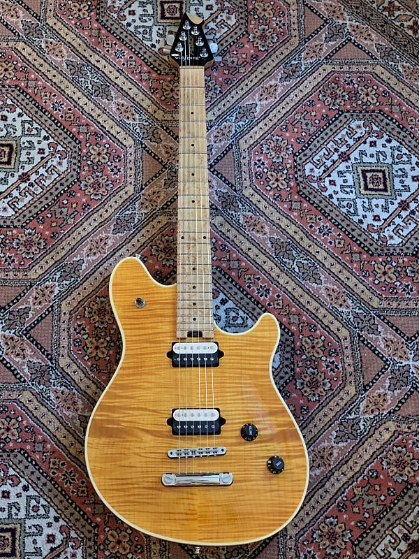 Peavey Evh Wolfgang Usa Hard Tail 1998 Trans Amber Flame 5a Reverb