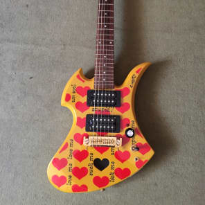 Burny MG-JR Hide model HY Heart Yellow | Reverb Burny MG-JR Hide model HY Heart Yellow | Reverb