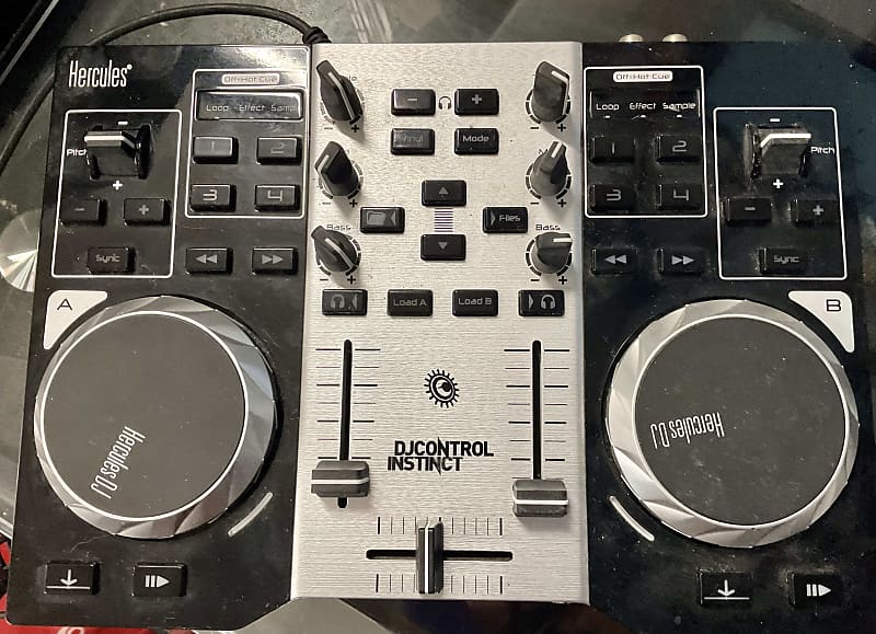 Hercules DJControl Instinct Party Pack DJ Controller with LED Light 2010s - Black image 1