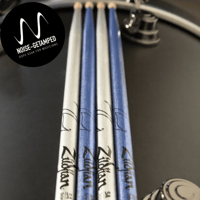 Zildjian Z5ACBU Chroma Series 5A Wood Tip Drum Sticks 2022-UP Metallic Blue image 2