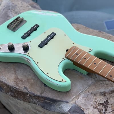 Real Life Relics Custom Shop Fully Loaded Bass Body Aged Seafoam Green image 1