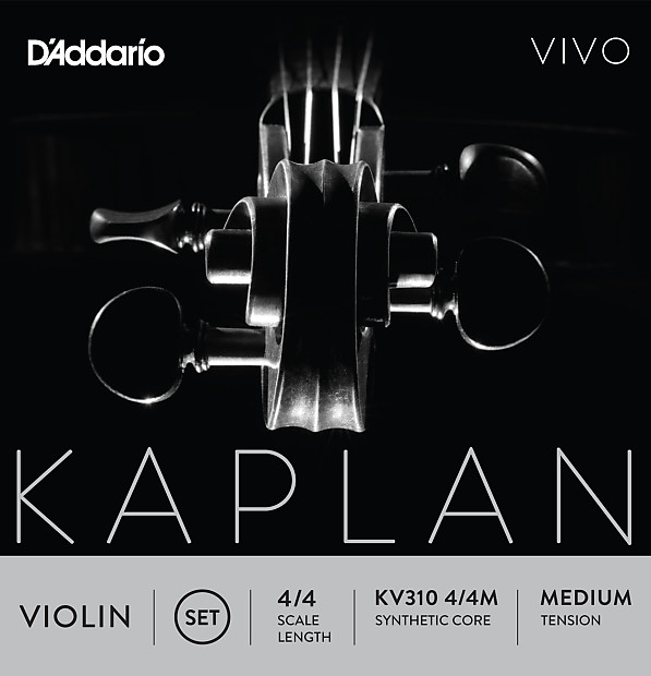 D'Addario Kaplan Vivo Violin String Set, 4/4 Scale, Medium Tension image 1
