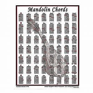 Walrus Productions Mandolin Chords Mini Chord Chart 8.5" x 11" #8113 image 1