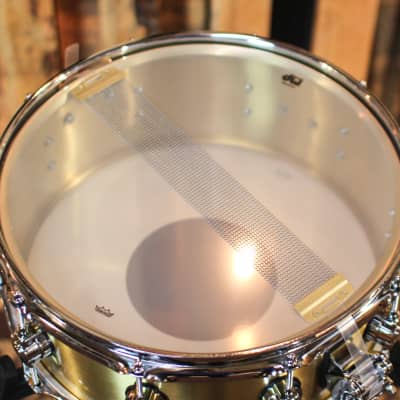 DW 5.5x14 Performance Brass Snare Drum - DRPM5514SSBP image 5