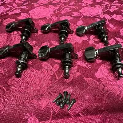 Gotoh SG381 Machine Heads, 6 Inline, Right handed 1993 Cosmo Black image 2