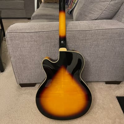 Epiphone Joe Pass Emperor-II Pro 2021 - Vintage Sunburst with hard case image 4