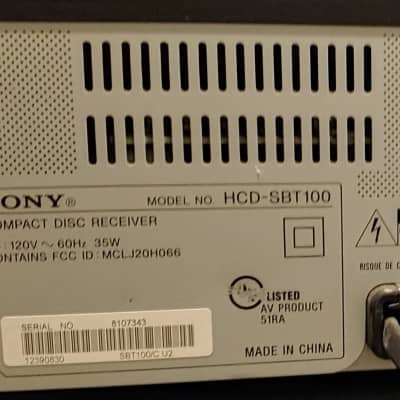 Sony HCD-CMT-SBT100, FM/AM tuner, CD Player, Bluetooth