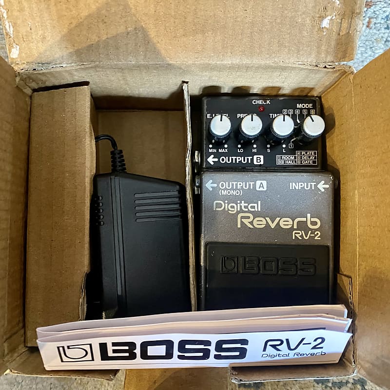 Boss RV-2 Digital Reverb + PSA-230G MADE IN JAPAN First Year