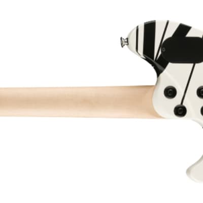 EVH Wolfgang Special Striped Series Electric Guitar, Ebony Fingerboard, White w/ Black Stripes image 4