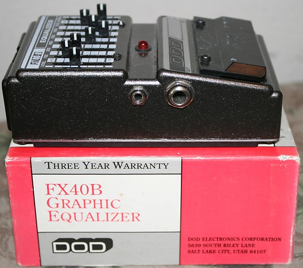 DOD FX40B GRAPHIC EQ EQUALIZER BOOST PEDAL USA VINTAGE. w/original box.