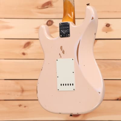 Fender Custom Shop Limited 1959 Stratocaster Heavy Relic - Super Faded Aged Shell Pink - CZ566763 - PLEK'd image 8