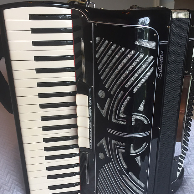 Vintage 120/41 Silvertone Accordion Made in Italy Reverb