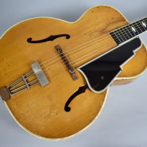 Vega  C-56 Original Vintage Blond Archtop Hollowbody Acoustic Guitar 1940s Blond image 2