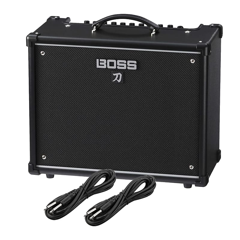 BOSS Katana-50 – 50W 1×12 Combo Amplifier, (2) 1/4 Cables Bundle image 1