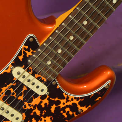 2023 Partscaster Strat-Style Electric Guitar Orange Fralins (VIDEO! Ready to Go) image 5