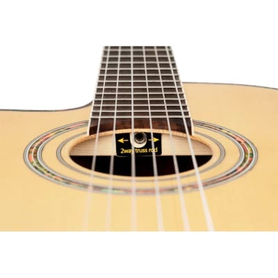 Ortega Family Series Pro Full Size Guitar Solid Spruce/ Mahogany Natural - RCE141NT-L, Left-handed image 12