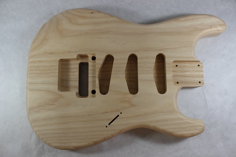 Unfinished Ash SSS guitar body - fits Fender Strat Stratocaster neck Floyd  Rose J1428