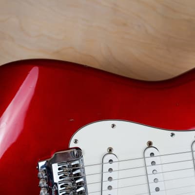Fender ST-557 Contemporary Series Stratocaster SSS MIJ w/ System One Tremolo 1984 Candy Apple Red w/ Hard Case image 8