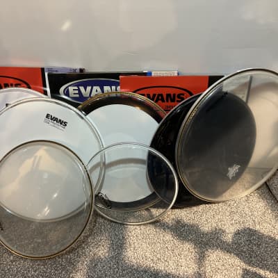 Evans aquarian and remo Drum heads lot image 1